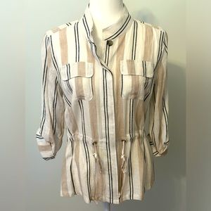 Chico’s size 0 (Small 4-6) linen shacket